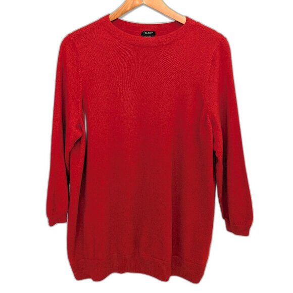Talbots | 100% Cashmere Sweater "Audrey" in Red | Size XXLP (2X Petite) - Picture 3 of 9